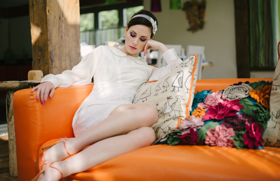 Wed Magazine 60s bridal editorial photography