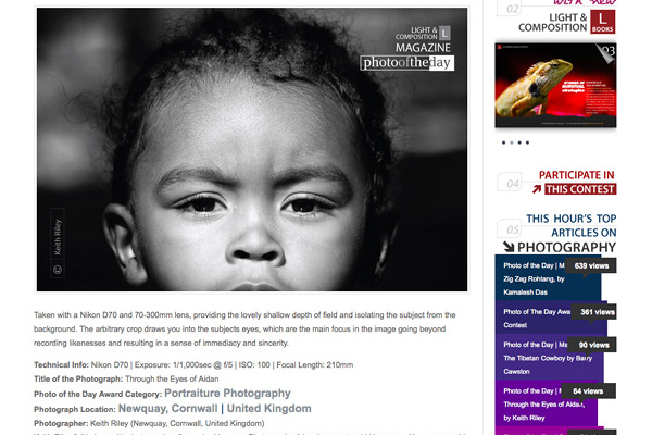 Light and Composition Magazine: 'Through the Eyes' Makes Photo of the Day