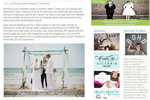 Whitsand Bay Beach Wedding on Boho Blog