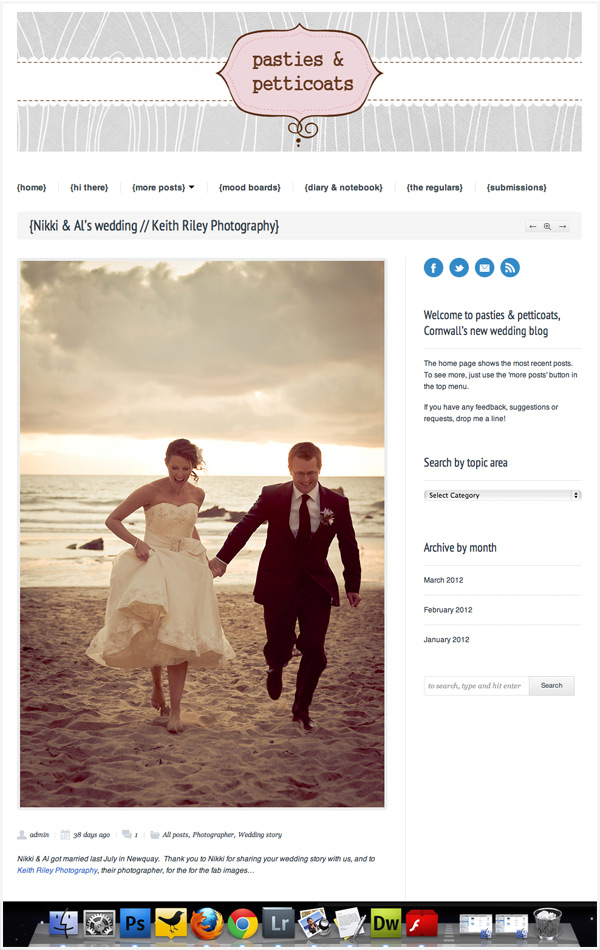 Pasties and Petticoats Cornwall wedding blog feature