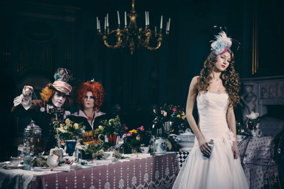 Wed Magazine Bridal Fashion Editorial - Alice in Wonderland