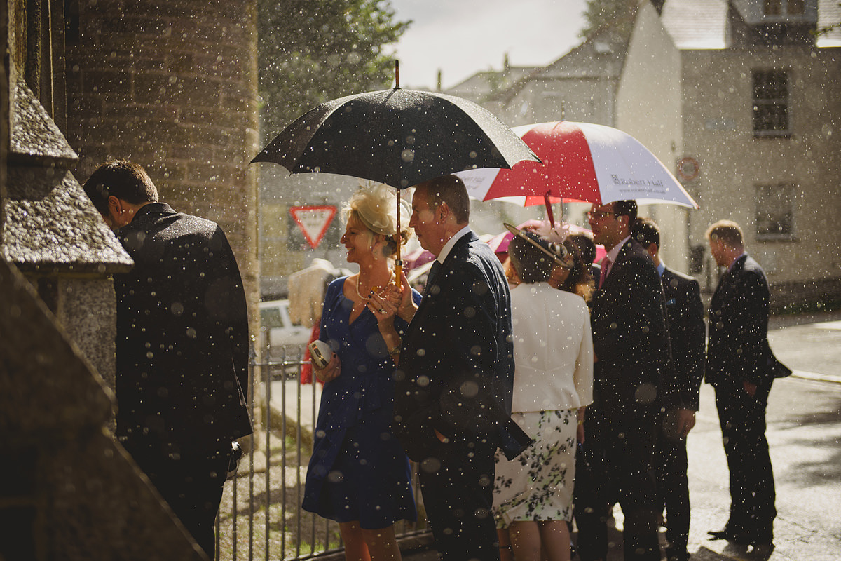 Rain on wedding day